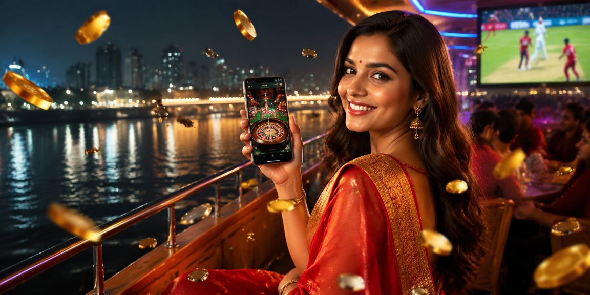 User buying lottery ticket while watching cricket at Ahmedabad riverfront
